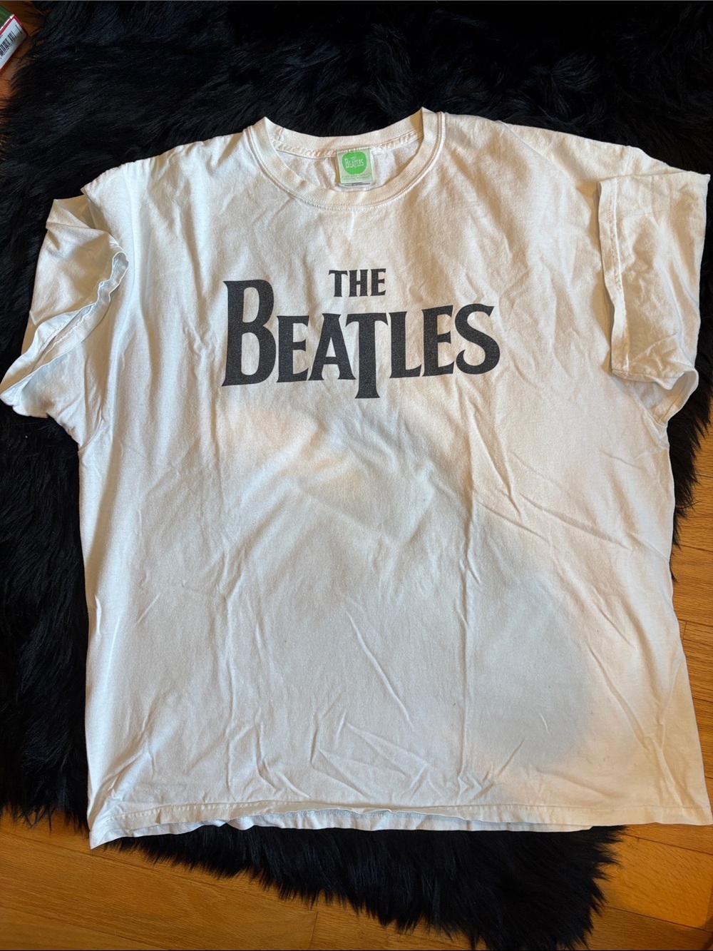 The Beatles White Tee with Black Logo -